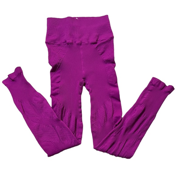 Free People High Rise 7/8 Ribbed Legging XS/S Purple NWOT - Picture 7 of 7
